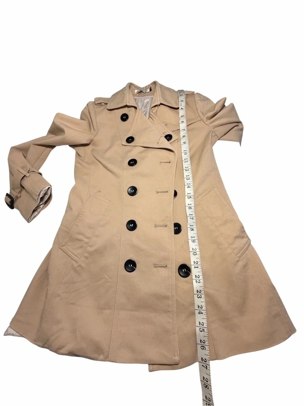 Burberry Brit Women's Double-Breasted Tan Trench Coat Sz Small - Picture 11 of 11